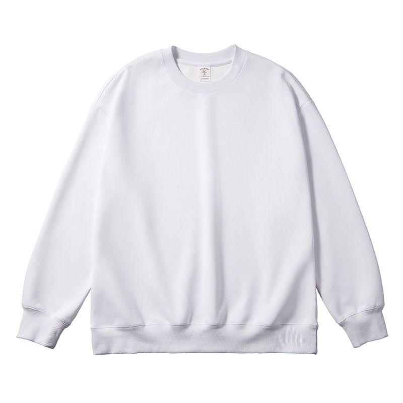 Fall/Winter 2025, 1230 Models, 300g Solid Color Loose-fitting Durable Composite Milk Silk Crew Neck Pullover Sweatshirt_desvips.com