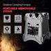 Manufacturer, outdoor camping folding 304 stainless steel firewood stove, hiking portable ultra-light titanium alloy firewood stove_desvips.com