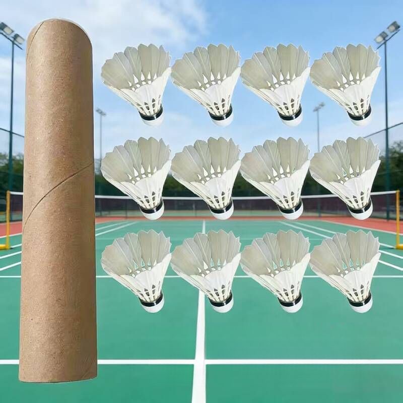 Entertainment Badminton, Durable, 12-pack, Not Easily Stable, Suitable For Outdoor Matches, Student Use, Goose Feather,_desvips.com