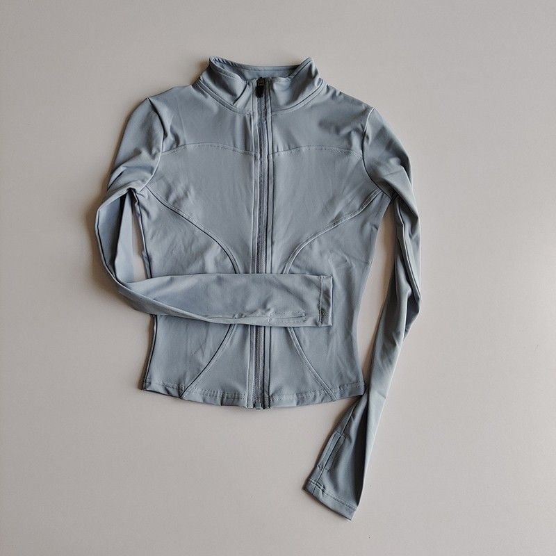 Nylon Quick-Dry Clothing Stand Collar Sports Running Jacket Long Sleeve Breathable Training Yoga Top_desvips.com