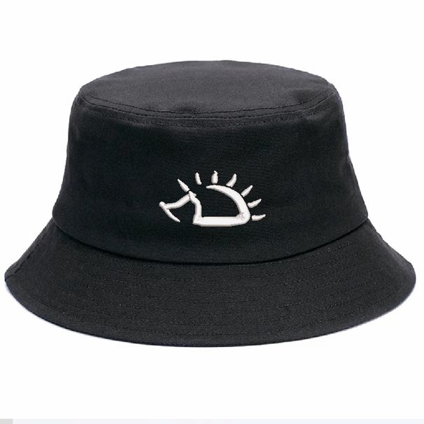 Free Hedgehog Embroidery Fisherman Unisex Sun Protection Casual Bucket Zhao Lei Tour Same Style Hat_desvips.com