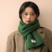 Korean Style Autumn Winter New Student Solid Color Women Warm Protection Neck Warmer Versatile Fashion Knitted Scarf_desvips.com