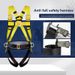 National European Standard High-Altitude Fall Protection Full-Body Five-Point Cushioning Double Hook Safety Belt_desvips.com