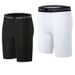 In Stock Sports Fitness Basketball Sweat-Absorbent High Elastic Tight Running Training Base Shorts Seven-Point Long_desvips.com