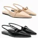 Summer New Korean Women's Black Pointed Headband With Back Air French Minimalist Sandals Casual Shoes Ddmysaturn_desvips.com