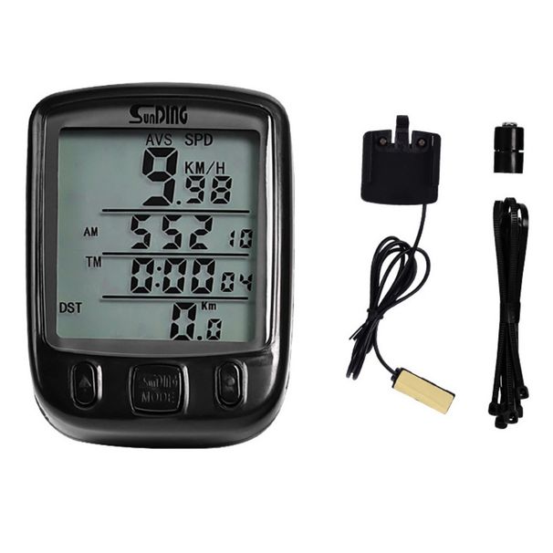 Mountain Bike Riding Equipment Large Screen Speedometer Chinese Night Light Waterproof Bicycle Computer_desvips.com