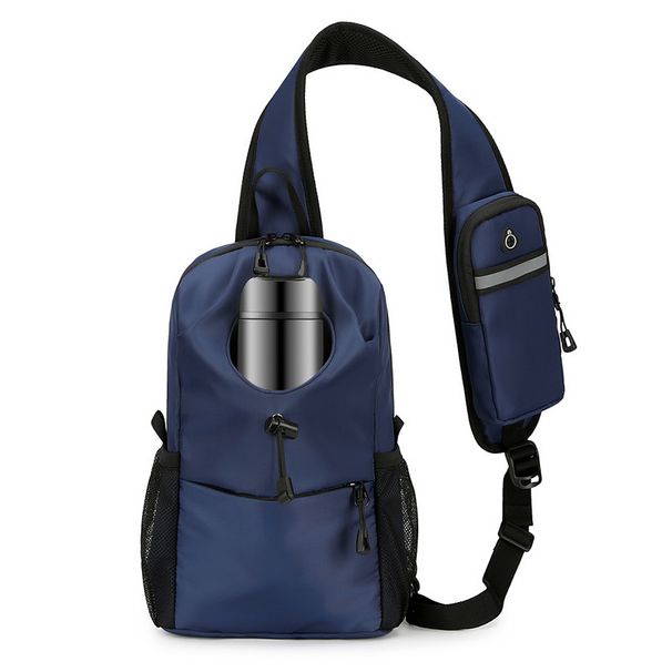 Outdoor Travel Riding Can Hold Thermos Cup Kettle Bottle Pack Mobile Phone Power Bank Men's Shoulder Messenger Chest Bag_desvips.com
