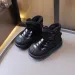 Winter Kids Youth Cotton Shoes Fashion Happysteps Boys Girls Ankle Boots Soft Bottom Warm Student Boot Sier Black Pink_desvips.com