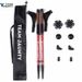 Trekking Pole Outdoor Nordic Trail Running Hiking Aluminum Alloy Walking Stick Wooden Handle Storage Bag Foot Cover Pair_desvips.com