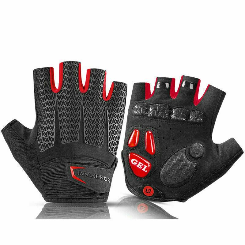 ROCKBROS Fahrradhandschuhe Halbfinger Handschuhe MTB Sport Gr.M-XXL Damen/Herren_desvips.com