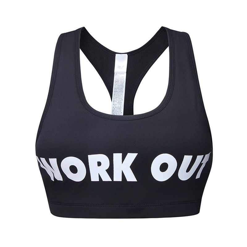 【】Printed Bra For Women Yoga Running Fitness High Elastic Shockproof Gathered Sports Vest_desvips.com