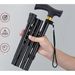 Aluminum Alloy Trekking Pole Folding Telescopic Ultralight Four-Section Outdoor Portable Elderly Walking Stick Mite_desvips.com