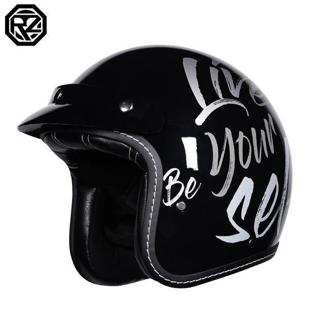 motorcycle helmet men and women 3C certification 3/4 helmet retro half helmet motorcycle commuting four seasons can be equipped with Bluetooth_desvips.com