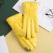 Cotton Winter Women's Electric Bike Riding Velvet Warm Outdoor Anti-Slip Touch Screen Gloves_desvips.com