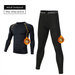 Winter Running Set Men's Fleece-Lined Thermal Base Layer Quick-Dry Compression Shirt Sports Fitness Ski Training_desvips.com