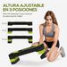 Step De Aeróbic Para Fitness Antideslizante Con Altura Regulable 3 Niveles 10/15/20 Cm Carga 150 Kg 80x31x20 Cm Verde_desvips.com