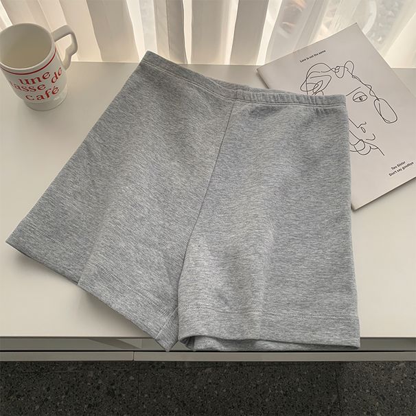 RenMou High Waisted Elastic Cycling Shorts Women In Spring And Summer, Solid Color Slim Fit Inner Layer For Slimming, Sports, Exclusive Supply_desvips.com