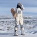 Snowy Style Single Board Strap Pants Windproof Waterproof Color-Block Suit One-Piece Unisex Outdoor Ski Gear_desvips.com