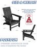 Modern Adirondack Chair With Cup Holder, HDPE Plastic Patio Chairs_desvips.com