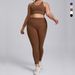 European And American Style Nude Feel Plus Size Yoga For Women High-End Tight-Fitting Sportswear Two-Piece With Pockets_desvips.com