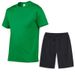 Fashion Summer Men And Women Cotton + Shorts Short Sleeve T-Shirt Casual Sports Set_desvips.com