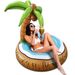 Hot Sale Coconut Tree Inflatable Floating Row Green Plant Floating Row Inflatable Reclining Chair Hammock Floating Bed_desvips.com