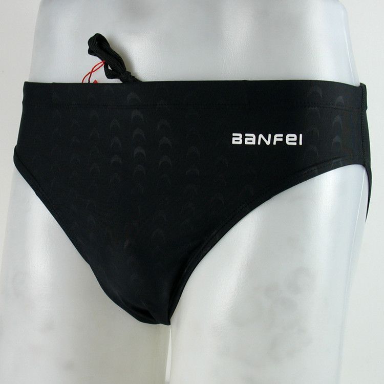Banfei Brand Water-resistant Quick-dry Imitation Sharkskin Athletic Briefs, Professional Men's Triangle Swim Briefs_desvips.com