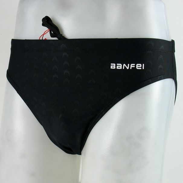 Banfei Brand Water-resistant Quick-dry Imitation Sharkskin Athletic Briefs, Professional Men's Triangle Swim Briefs_desvips.com