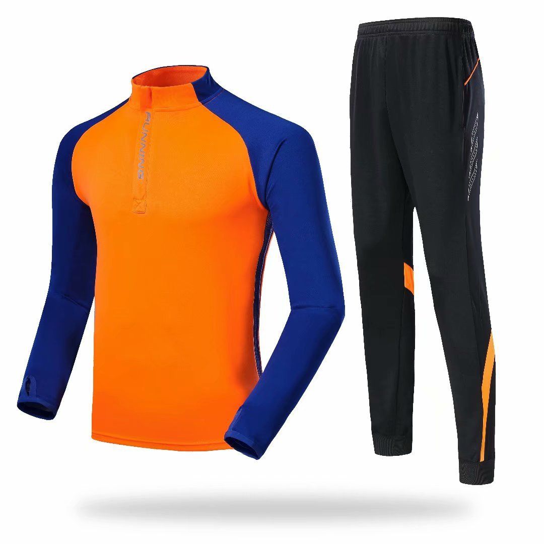 New Breathable Long Sleeve Suit Set For Men Training Wear Autumn Football Jersey Sportswear_desvips.com