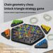 Geometric Chain Chess Triangle Flag Multiplayer Desktop Battle Children's Educational Board Game Toy_desvips.com