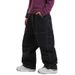 001 Men's New Winter Windproof Wide-Leg Loose Snowboard Waterproof Outdoor Sports American Style Ski Pants For Women_desvips.com