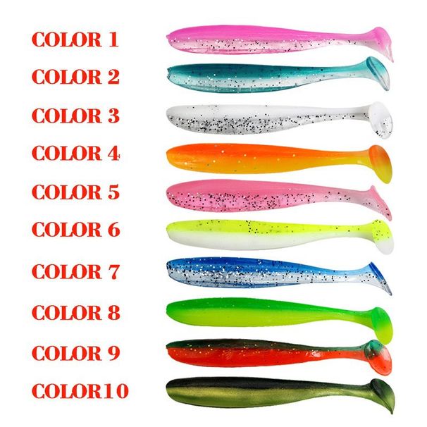 7cm 2g 10pcs/Lot Fishing Lure T Tail Worm Soft Bait Jigging Wobblers Tackle Bass Pike Artificial Silicone Swimbait_desvips.com