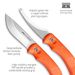 Outdoor Edge Swingblaze Double Blade Hunting Knife With Rotating Skinning And Gutting Blades, Nylon Sheath, Blaze Orange, SZ-20N_desvips.com