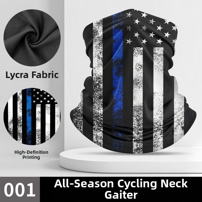 Unisex High Elastic Neck Warmer Summer Outdoor Sports Sun Protection Ice Silk Face Mask American Flag Print For Cycling_desvips.com