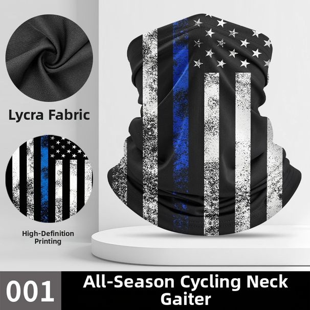 Unisex High Elastic Neck Warmer Summer Outdoor Sports Sun Protection Ice Silk Face Mask American Flag Print For Cycling_desvips.com