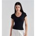Comfortable Sports Short Sleeve Women's Skin-Friendly Barely-There Casual T-Shirt Yoga Wear High-End Waist-Slimming_desvips.com