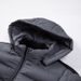 Cross-border Men's Short Cotton-padded Jacket Stand-up Collar Fashion Splicing Cuffs Tiger Head Badge Hooded Casual Sports Trendy Jacket_desvips.com