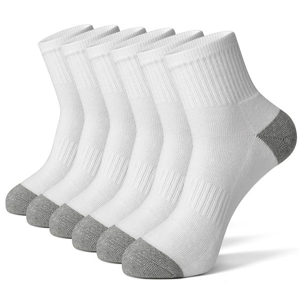 6/12 Pairs Men's Cotton Running Crew Middle Tube High Quality Casual Breathable Sports Socks For Men And Women Soft Sock_desvips.com