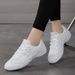 White Cheer Youth Kids Girls Comfortable Cheerleading Dance Shoes Aerobics Sports Sneakers SG06_desvips.com