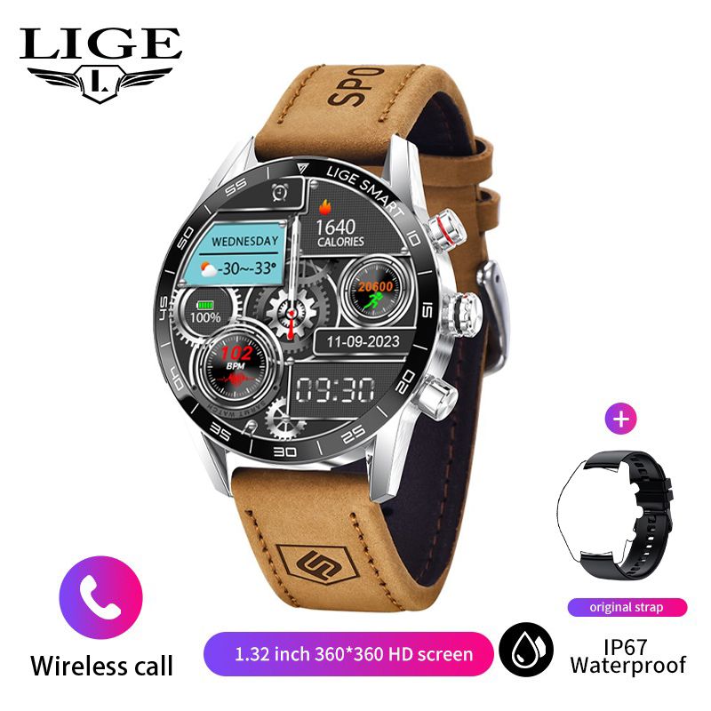 2025 2025 New Red Military Sports Smart Watc 1.39” HD Screen Heart Rate Bluetoot Call Waterproof Outdoor Men_desvips.com