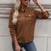 Women's Clothing lapel cardigan autumn new retro Maillard jacket coat_desvips.com