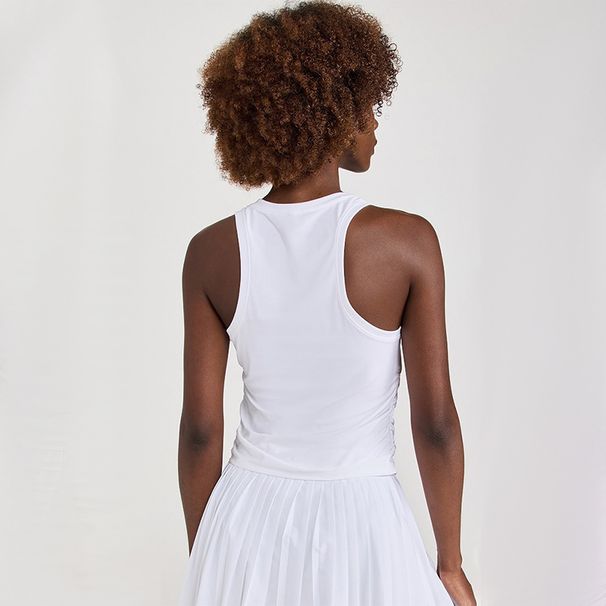 001 Cross-Border Vest Women, Outerwear, Ruched Sports Top, Barely There Feel, Breathable Pleated Skirt, Running Fitness Yoga_desvips.com