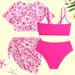 2026 New Girls' Four-Piece Set: Two-Piece Swimsuit With Skirt Cover-Up For Older Children, Cross-Border Foreign Trade_desvips.com