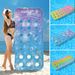 Shimmer Inflatable Lounge Chair - Ergonomic Backrest & Neck Support (Gradient PVC Floating Bed For Pool/Beach Sparkle Design With Ventilation Holes)_desvips.com