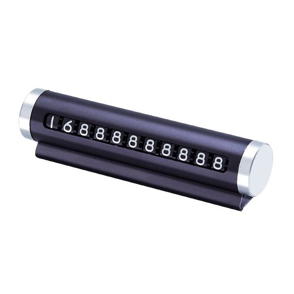 Metal Car Temporary Parking Card Universal Rotate Phone Number Plate Aluminum Stickers Park Stop In Car-styling Auto_desvips.com