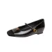 Stylish Ballet Shoes Chunky Women Fashion Metal Buckle Casual Flats Outdoor Mary Jane Designer Shoe_desvips.com