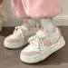 Pink White Sports Shoes Woman Spring Summer Platform Sneakers Vintage Casual Vulcanize Kawaii Tennis Female Flats 240801_desvips.com