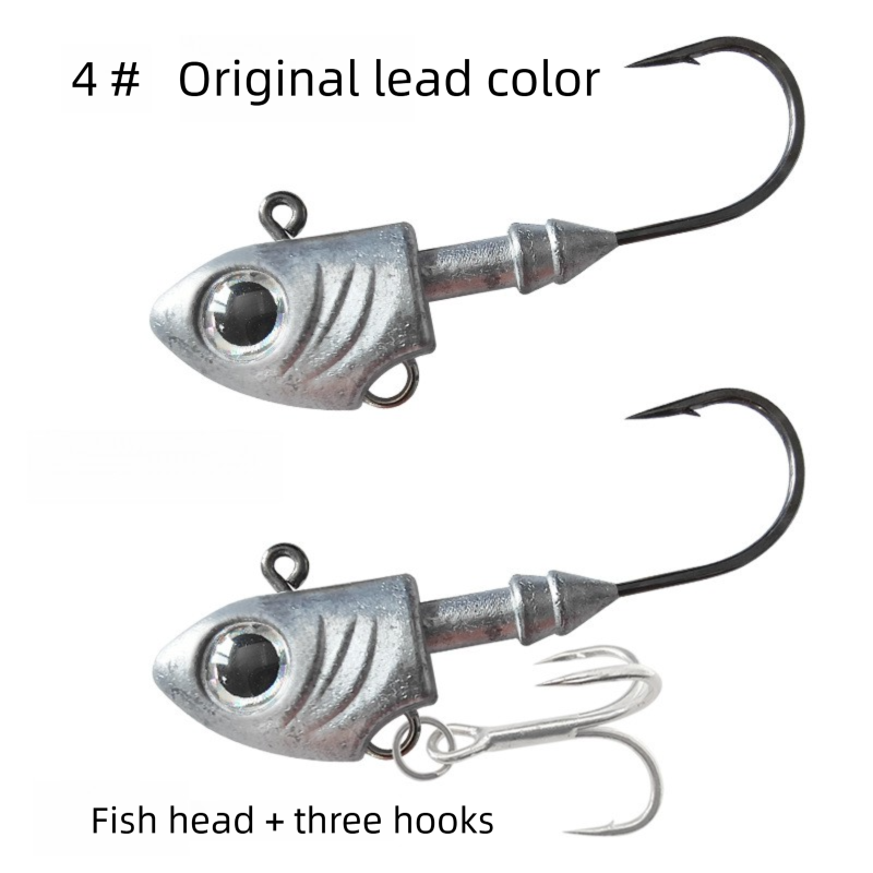 Fish Lead Head Hook With UV Soft Large Weight 40g 30g Luminous Bait Zhoushan Sea Fishing Bass Lure_desvips.com