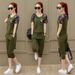 Douyin Summer Sports Set For Plus-Size Women, Casual Running Short-Sleeve Three-Quarter Pants Two-Piece Set,_desvips.com