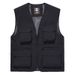 Men's Outdoor Vest, New Style, Multi Pocket, Quick Drying, Thin, Suitable For Fishing, Hiking, And Photography; Logo Compatible Vest._desvips.com